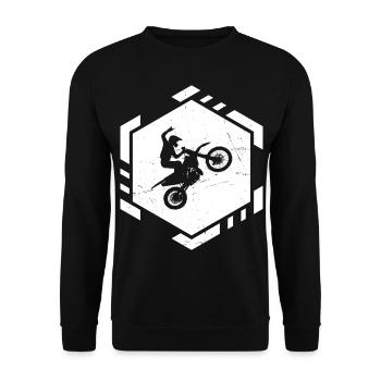 Dirt Bike Women's Supermoto Dirt Biker Dirt Bike - Unisex Sweatshirt - black - Front - Alina (178cm) & Michal (187cm)