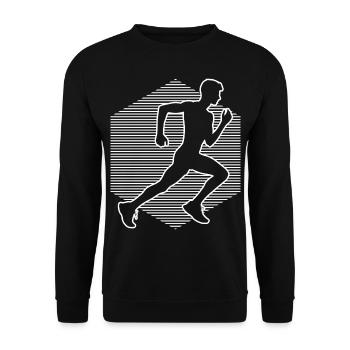 Cross Country Running Men's Running Running - Unisex Sweatshirt - black - Front - Alina (178cm) & Michal (187cm)
