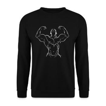 Gym Tshirt Funny Fitness Workout Gym - Unisex Sweatshirt - black - Front - Alina (178cm) & Michal (187cm)