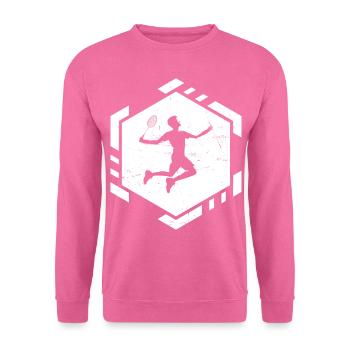 Federball Herren Damen Badmintonspieler Badminton - Unisex Pullover - Pink - Vorne