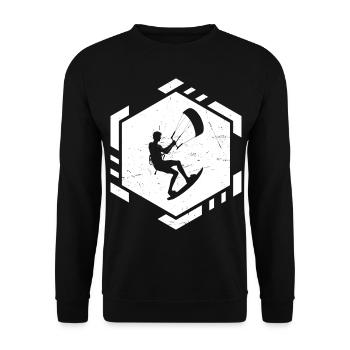 Cerf-volant femme Kitesurf Kitesurfeur Kitesurfeur Kitesurf - Sweat-shirt Unisexe - noir - Devant - Alina (178cm) & Michal (187cm)