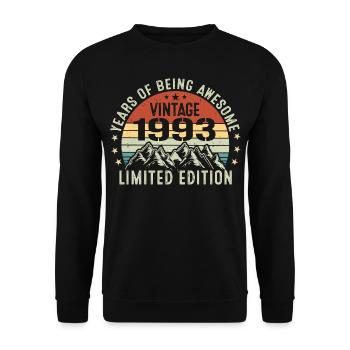 Gift to Celebrate Your Birth Year 1993 - Unisex Sweatshirt - black - Front - Alina (178cm) & Michal (187cm)