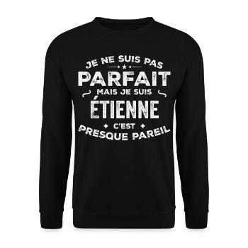 Etienne A first name, a story, a personality - Unisex Sweatshirt - black - Front - Alina (178cm) & Michal (187cm)