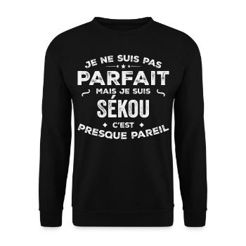 Sékou Un Prénom, Une Histoire, Une Personnalité - Sweat-shirt Unisexe - noir - Devant - Alina (178cm) & Michal (187cm)