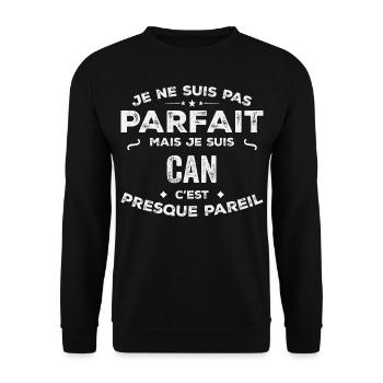 Can a first name, a story, a personality - Unisex Sweatshirt - black - Front - Alina (178cm) & Michal (187cm)