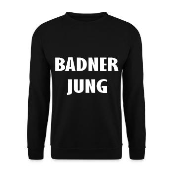 Badner Jung - Unisex Pullover - Schwarz - Vorne - Alina (178cm) & Michal (187cm)