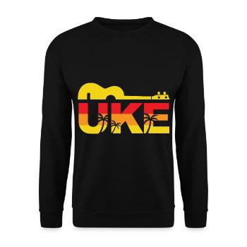 Ukulélé UKE - Sweat-shirt Unisexe - noir - Devant - Alina (178cm) & Michal (187cm)