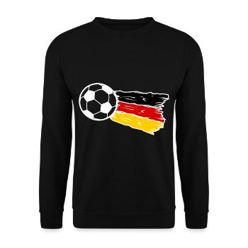 Germany Soccer Team - Unisex Sweatshirt - black - Front - Alina (178cm) & Michal (187cm)