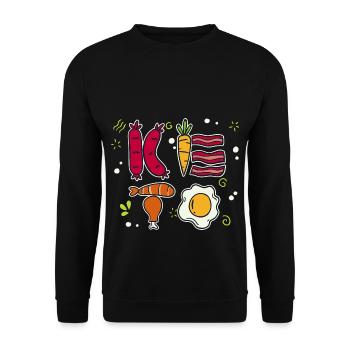 Keto Diet - Unisex Sweatshirt - black - Front - Alina (178cm) & Michal (187cm)