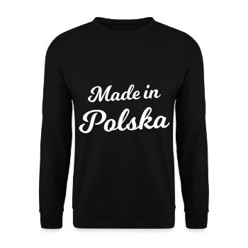 Made in Polska - Unisex Sweatshirt - black - Front - Alina (178cm) & Michal (187cm)