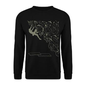 Klettern Bouldern - Unisex Pullover - Schwarz - Vorne - Alina (178cm) & Michal (187cm)