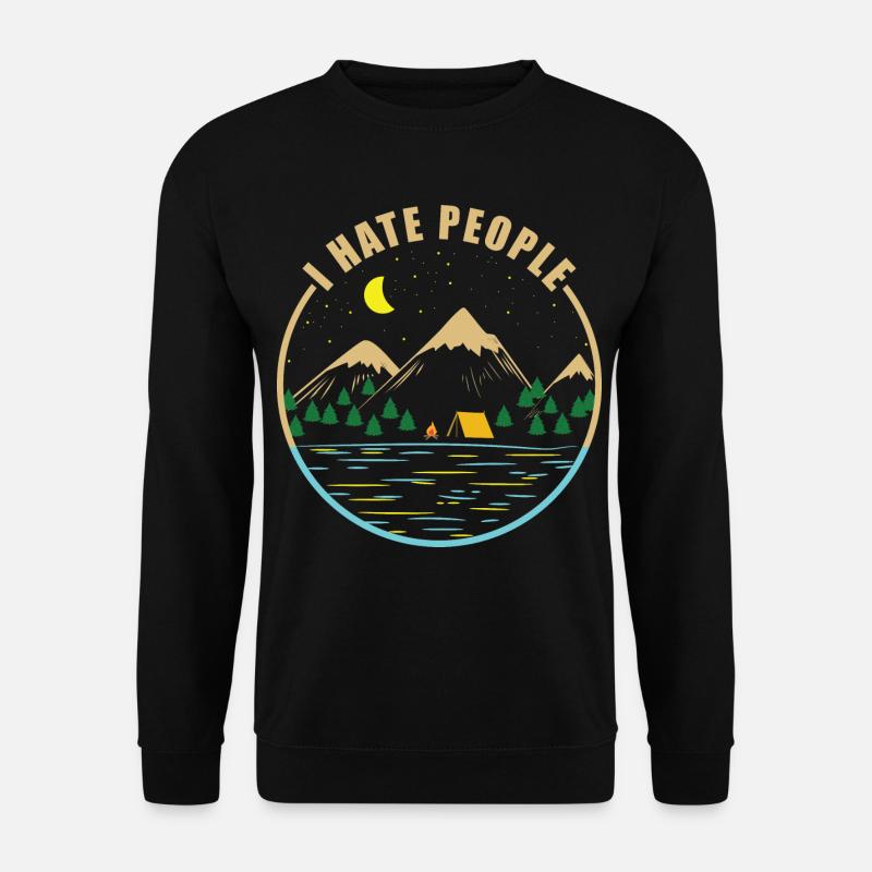 Ich hasse Menschen - Unisex Pullover - Schwarz
