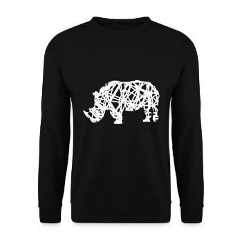 rhino - Unisex Sweatshirt - black - Front - Alina (178cm) & Michal (187cm)