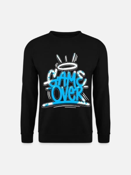 Game Over Graffiti Blue - Unisex Sweatshirt - black