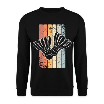 Badminton - Unisex Sweatshirt - black - Front - Alina (178cm) & Michal (187cm)