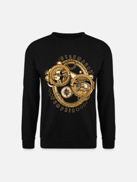 Citrouille Steampunk - Sweat-shirt Unisexe - noir
