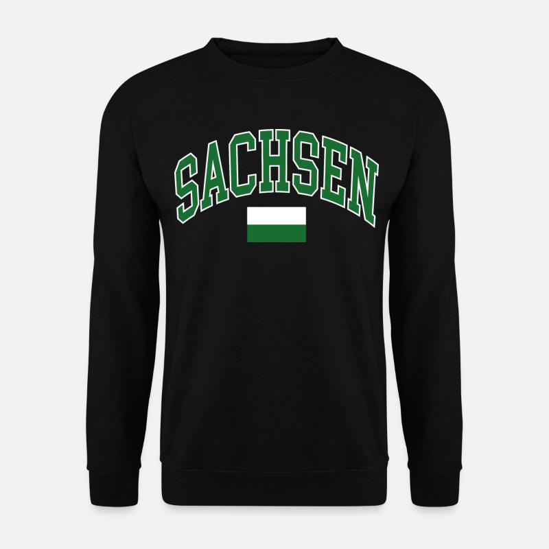 Sachsen Flagge - Unisex Pullover - Schwarz