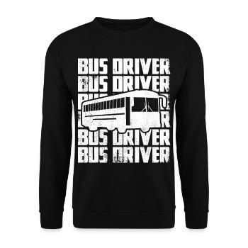 Busfahrer - Unisex Pullover - Schwarz - Vorne - Alina (178cm) & Michal (187cm)