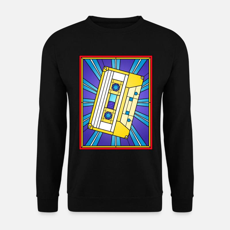 Retro Kassette Pop Art Design - Unisex Pullover - Schwarz