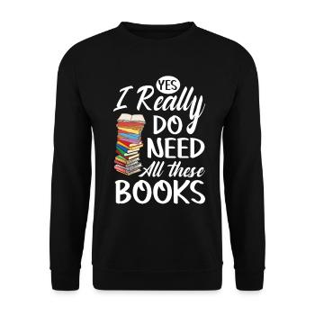 Written Shopaholite - Unisex Sweatshirt - black - Front - Alina (178cm) & Michal (187cm)