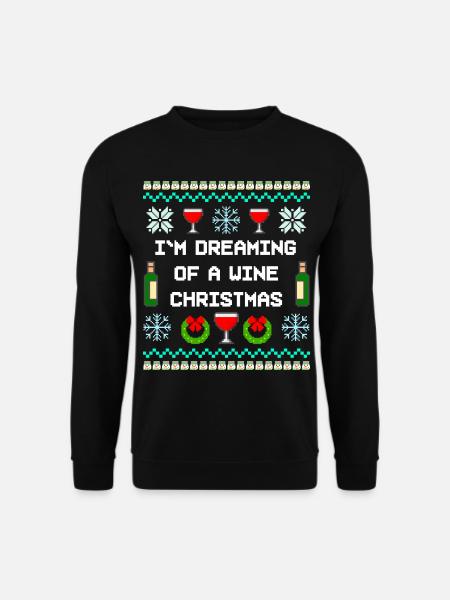 Wine christmas Ugly Xmas - Unisex Sweatshirt - black