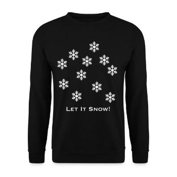 Let it snow - Unisex Sweatshirt - black - Front - Alina (178cm) & Michal (187cm)