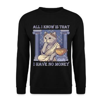 pas d’argent - Sweat-shirt Unisexe - noir - Devant - Alina (178cm) & Michal (187cm)