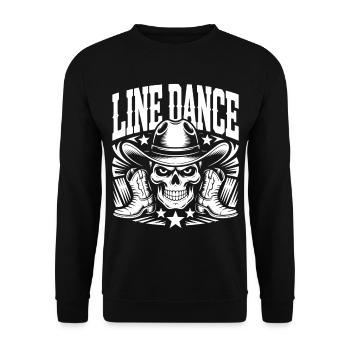 Lone Dance Schädel Rodeo - Unisex Pullover - Schwarz - Vorne - Alina (178cm) & Michal (187cm)