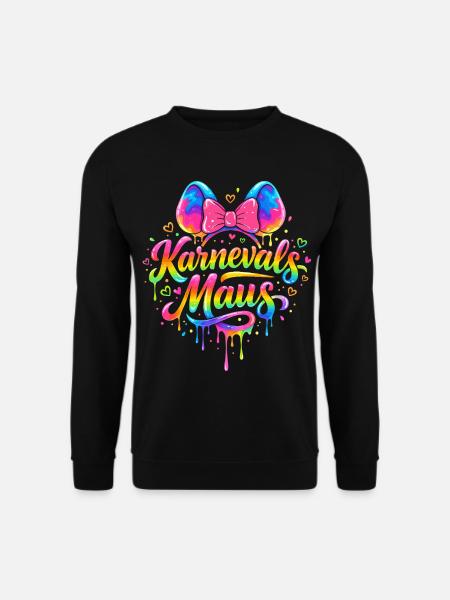 Carnival Mouse Costume Funny Carnival Party - Unisex Sweatshirt - black