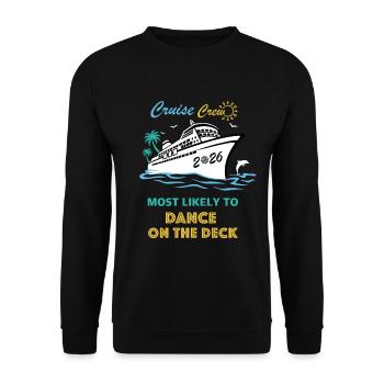 Cruise Crew 2026 Probablement Danser sur le pont - Sweat-shirt Unisexe - noir - Devant - Alina (178cm) & Michal (187cm)