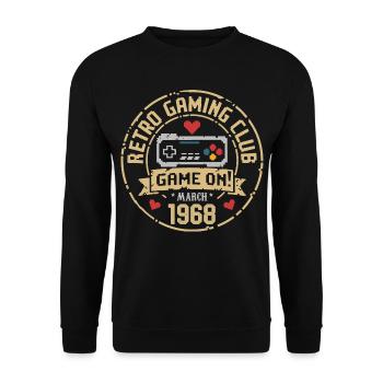 Mars 1968 Cadeau d’anniversaire Mars 1968 Naissance - Sweat-shirt Unisexe - noir - Devant - Alina (178cm) & Michal (187cm)