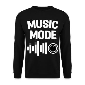 Music Mode On Equalizer - Unisex Sweatshirt - black - Front - Alina (178cm) & Michal (187cm)
