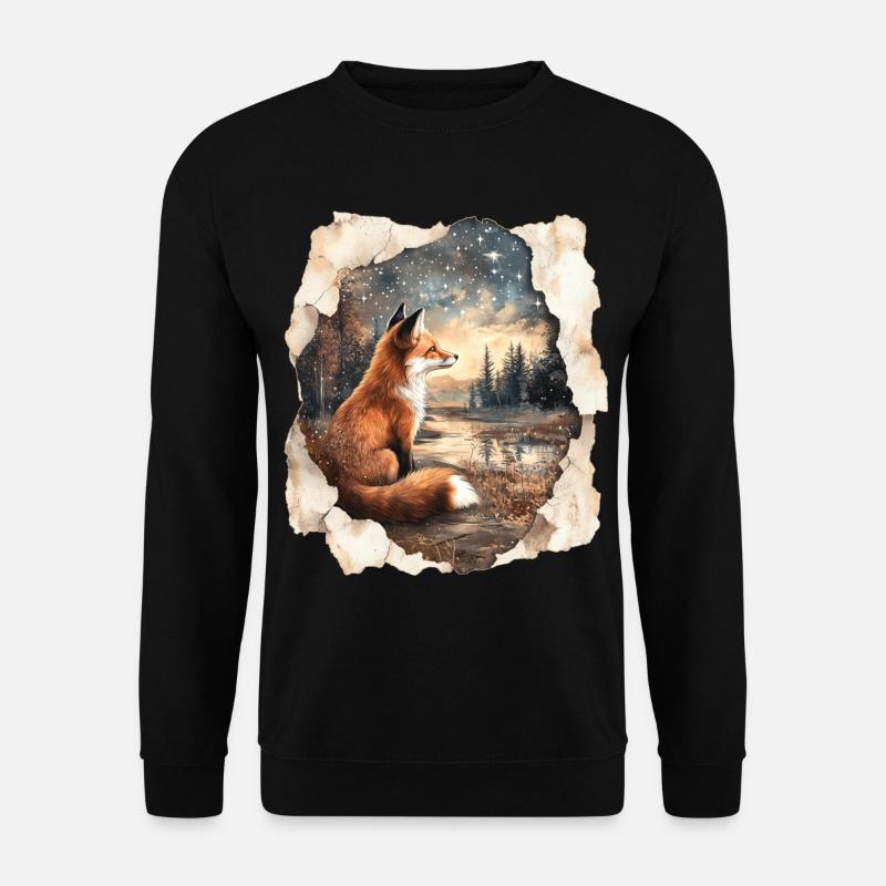 Fox Stars - Unisex Sweatshirt - black