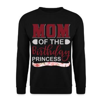 Chemise de princesse de la mère d’un anniversaire - Sweat-shirt Unisexe - noir - Devant - Alina (178cm) & Michal (187cm)