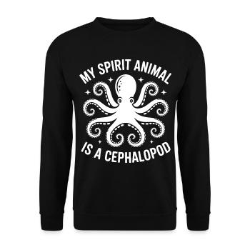 Âme de pieuvre disant la chemise - Sweat-shirt Unisexe - noir - Devant - Alina (178cm) & Michal (187cm)