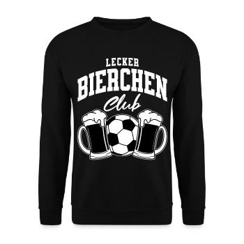 Lecker Bierchen Club Fußball - Unisex Pullover - Schwarz - Vorne - Alina (178cm) & Michal (187cm)