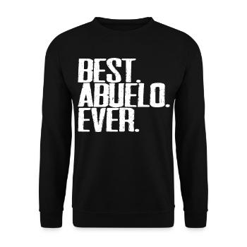 Best Abuelo Ever Grandpa Spanish Saying Retro Vintage - Unisex Sweatshirt - black - Front - Alina (178cm) & Michal (187cm)