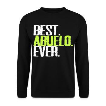 Best Abuelo Ever Opa Spanisch Spruch Retro Vintage - Unisex Pullover - Schwarz - Vorne - Alina (178cm) & Michal (187cm)