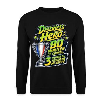 Districts Hero troisième mi-temps - Unisex Pullover - Schwarz - Vorne - Alina (178cm) & Michal (187cm)