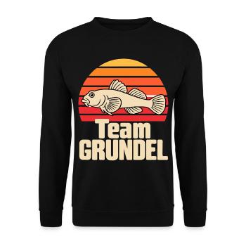 Team Grundel - Unisex Pullover - Schwarz - Vorne - Alina (178cm) & Michal (187cm)