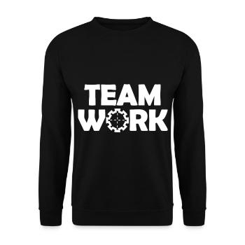 The team work - Unisex Sweatshirt - black - Front - Alina (178cm) & Michal (187cm)