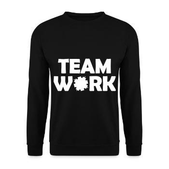 Teamwork - Unisex Sweatshirt - black - Front - Alina (178cm) & Michal (187cm)