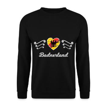 Mon Badnerland - Sweat-shirt Unisexe - noir - Devant - Alina (178cm) & Michal (187cm)