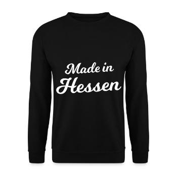Hergestellt in Hessen - Unisex Pullover - Schwarz - Vorne - Alina (178cm) & Michal (187cm)