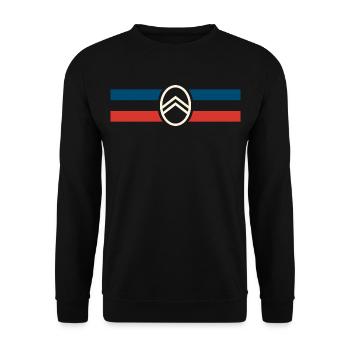 Citroën Logo Stripes - Sweat-shirt Unisexe - noir - Devant - Alina (178cm) & Michal (187cm)