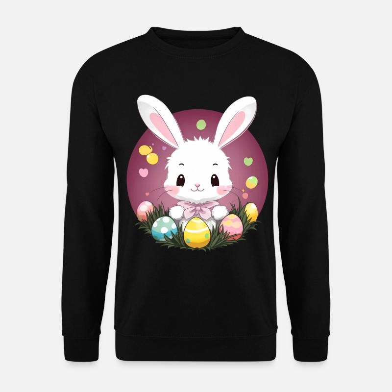 Bunny Easter Bunny pink - Unisex Sweatshirt - black