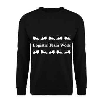 L’employé de l’équipe logistique - Sweat-shirt Unisexe - noir - Devant - Alina (178cm) & Michal (187cm)