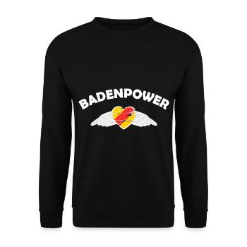 Die Macht aus Baden - Unisex Pullover - Schwarz - Vorne - Alina (178cm) & Michal (187cm)