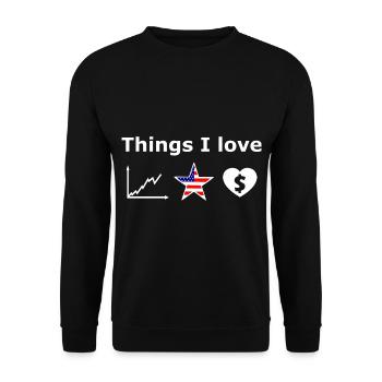 The Stock Market Millionaire - Unisex Sweatshirt - black - Front - Alina (178cm) & Michal (187cm)