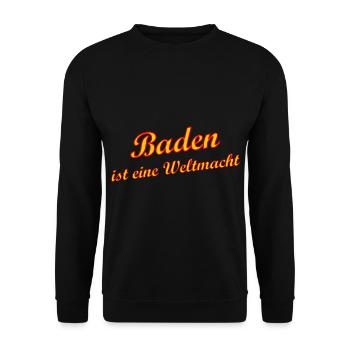 Die Badner Weltmacht - Unisex Pullover - Schwarz - Vorne - Alina (178cm) & Michal (187cm)